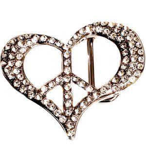 Heart Rhinestone Crystal Buckle Only.